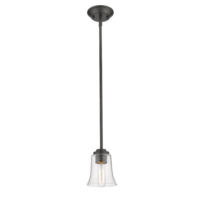 Z-Lite Halliwell 1 Light Mini Pendant, Bronze/Seedy - 461MP-BRZ