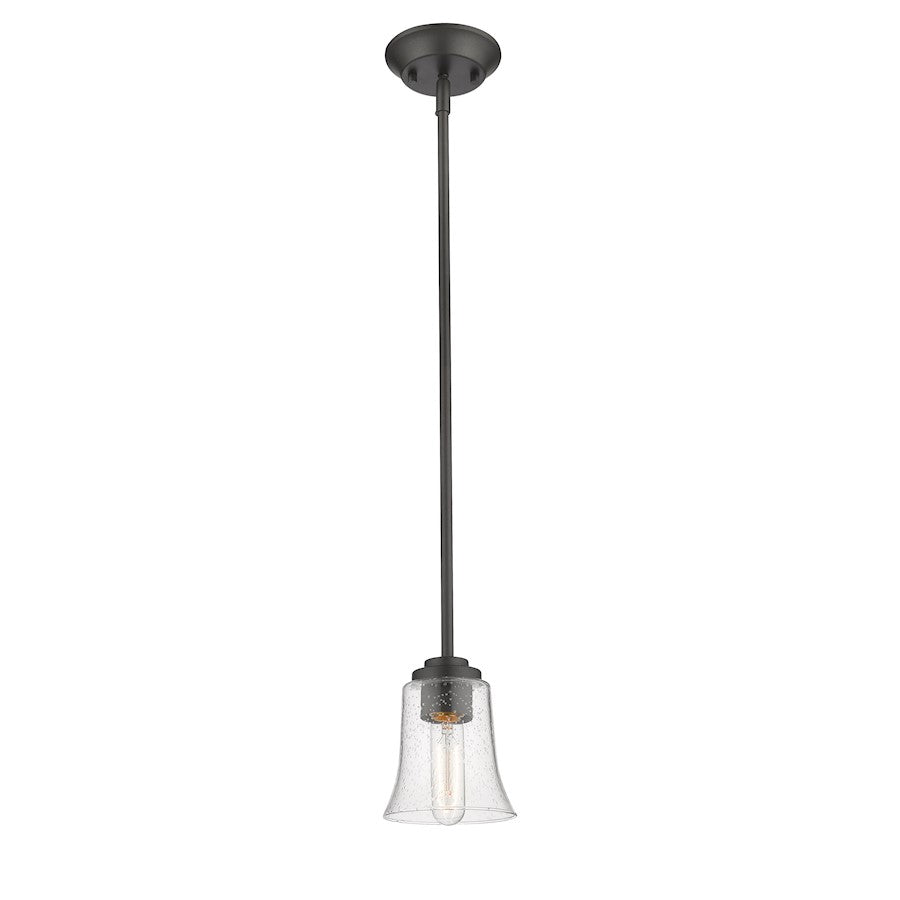 Z-Lite Halliwell 1 Light Mini Pendant, Bronze/Seedy - 461MP-BRZ