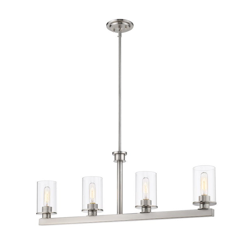 Z-Lite Savannah 4 Light Island/Billiard, Brushed Nickel - 462-4L-BN