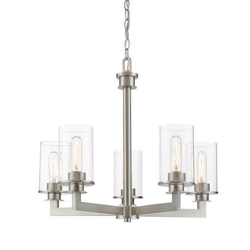 Z-Lite Savannah 5 Light Chandelier, Brushed Nickel - 462-5BN