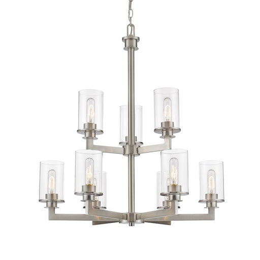 Z-Lite Savannah 9 Light Chandelier, Brushed Nickel - 462-9BN
