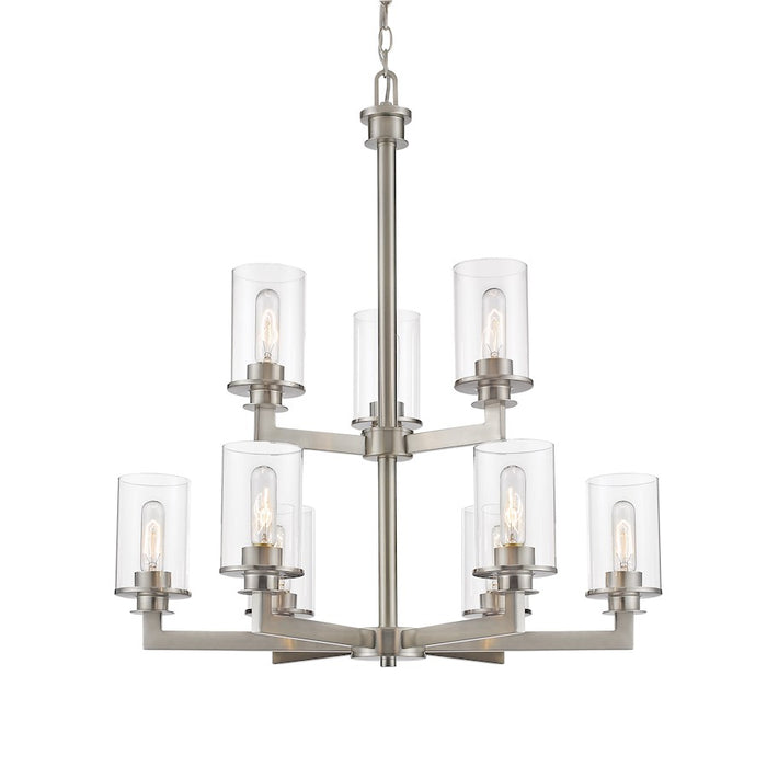 Z-Lite Savannah 9 Light Chandelier, Brushed Nickel - 462-9BN