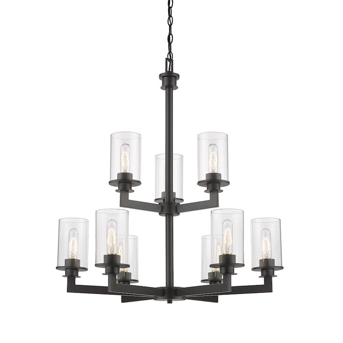Z-Lite Savannah 9 Light Chandelier, Bronze - 462-9BRZ
