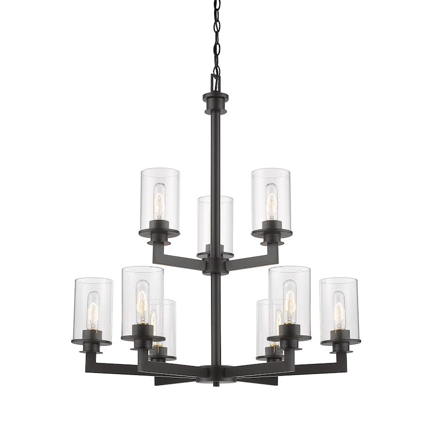 Z-Lite Savannah 9 Light Chandelier, Bronze - 462-9BRZ