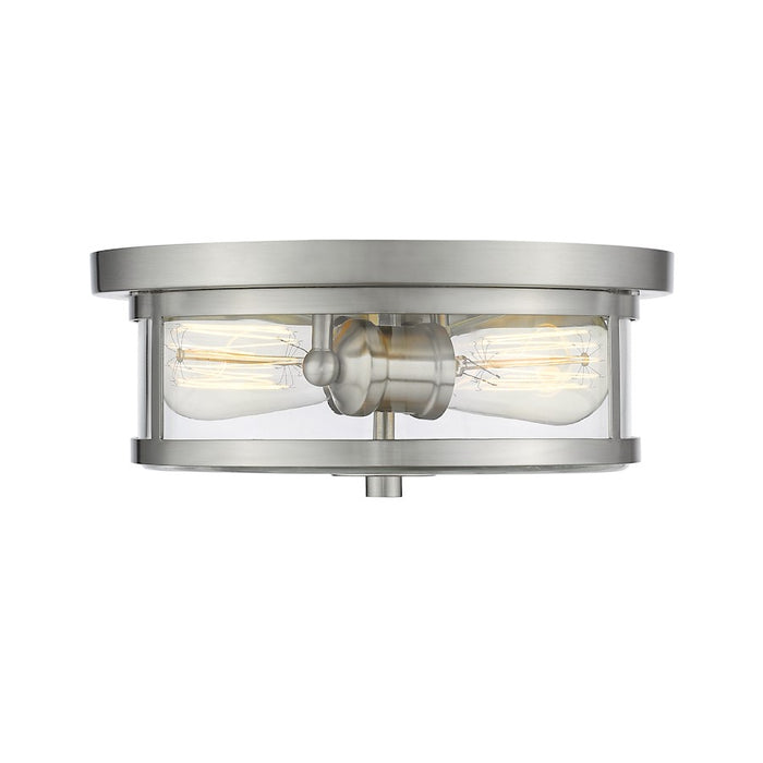 Z-Lite Savannah 2 Light Flush Mount, Brushed Nickel, 11" - 462F11-BN