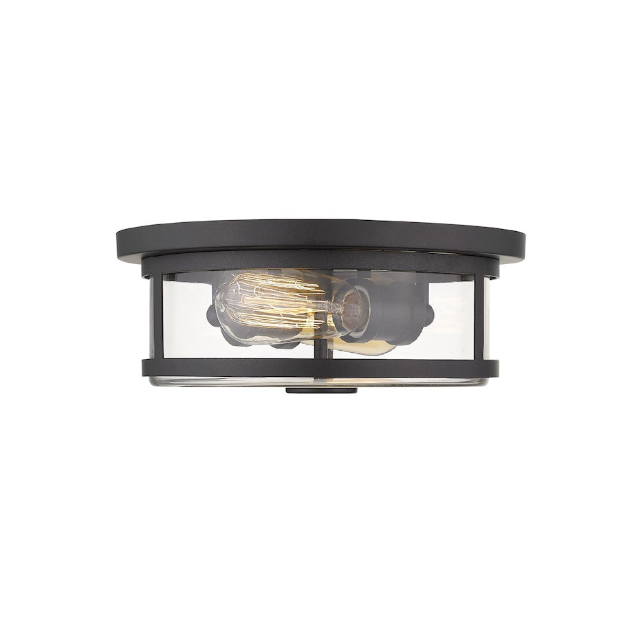 Z-Lite Savannah 2 Light Flush Mount, Bronze, 11" - 462F11-BRZ