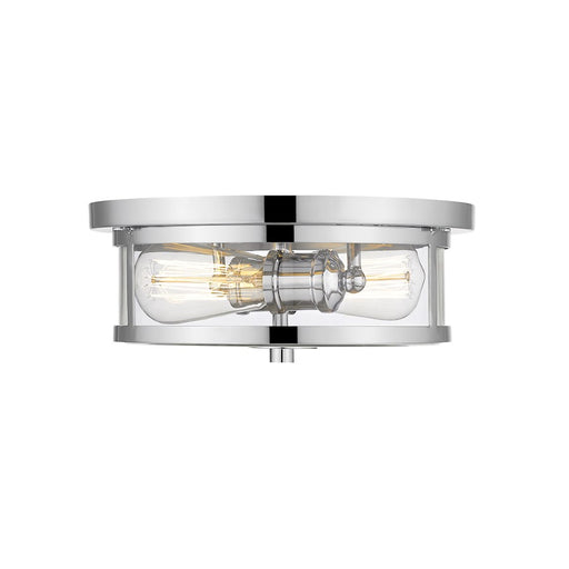 Z-Lite Savannah 2 Light Flush Mount, Chrome, 11" - 462F11-CH
