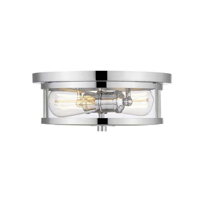 Z-Lite Savannah 2 Light Flush Mount, Chrome, 11" - 462F11-CH