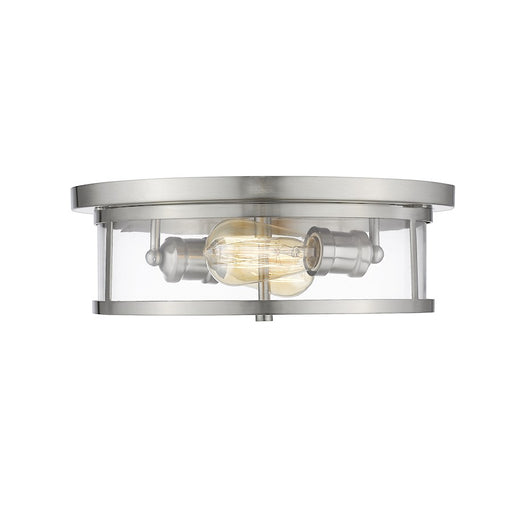 Z-Lite Savannah 2 Light Flush Mount, Brushed Nickel - 462F14-BN