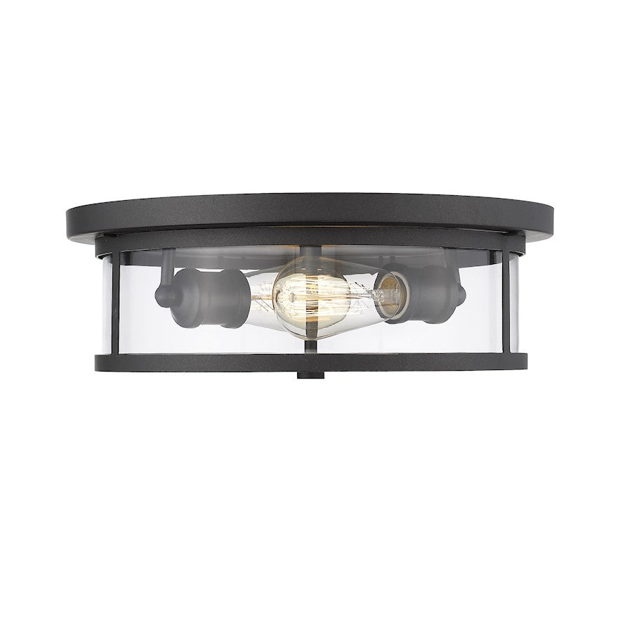 Z-Lite Savannah 2 Light Flush Mount, Bronze - 462F14-BRZ