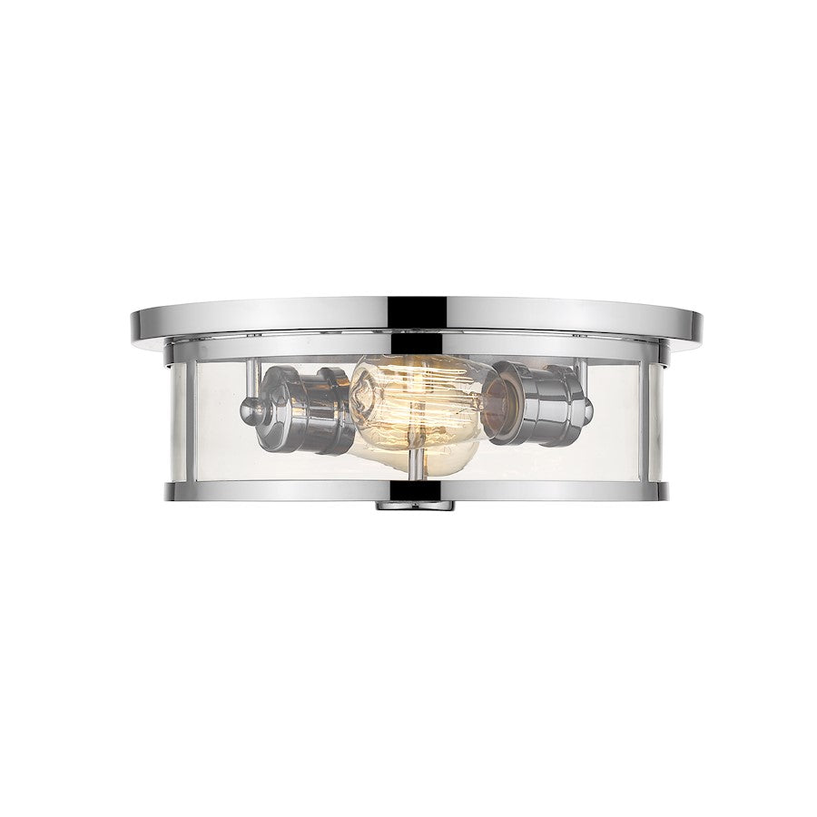 Z-Lite Savannah 2 Light Flush Mount, Chrome - 462F14-CH