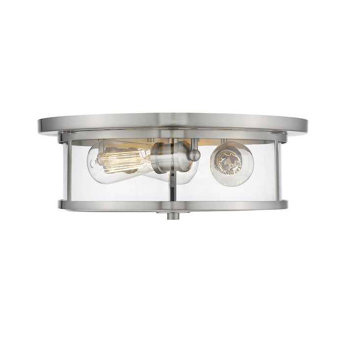 Z-Lite Savannah 3 Light Flush Mount, Brushed Nickel - 462F16-BN