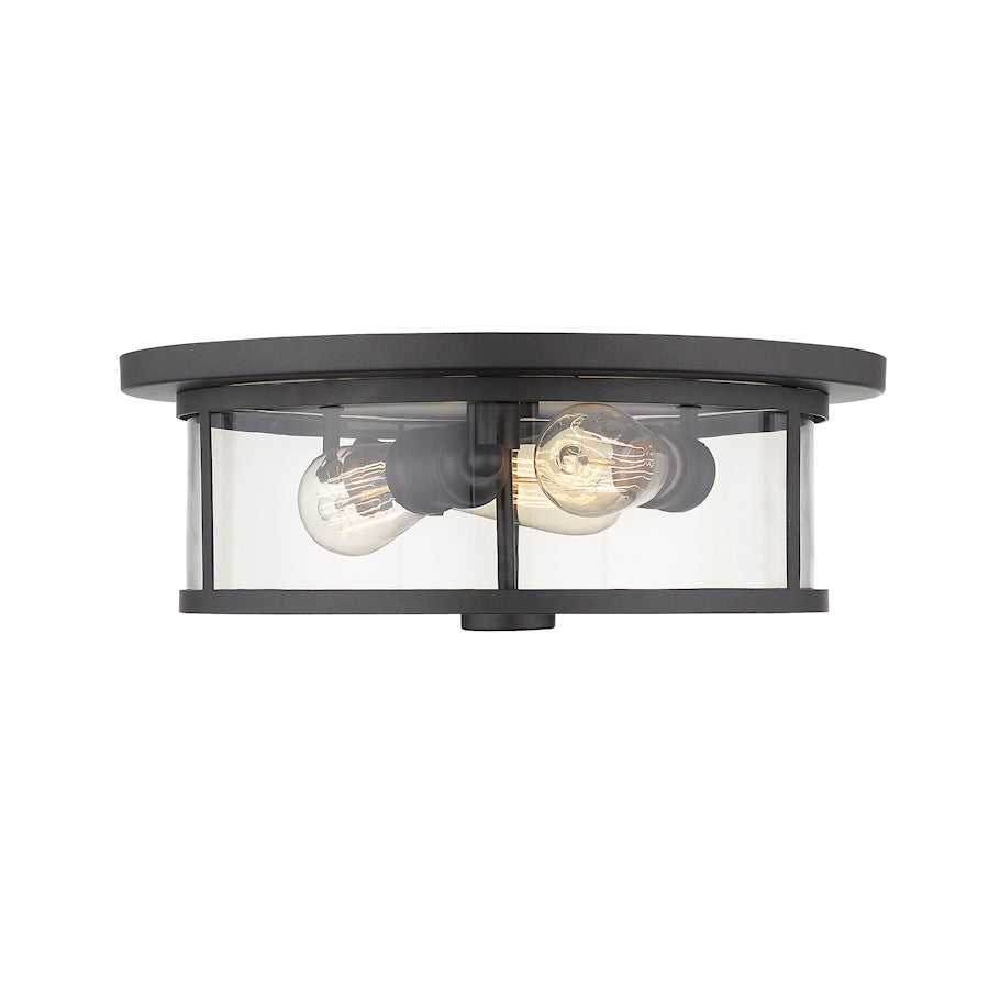 Z-Lite Savannah 3 Light Flush Mount, Bronze - 462F16-BRZ