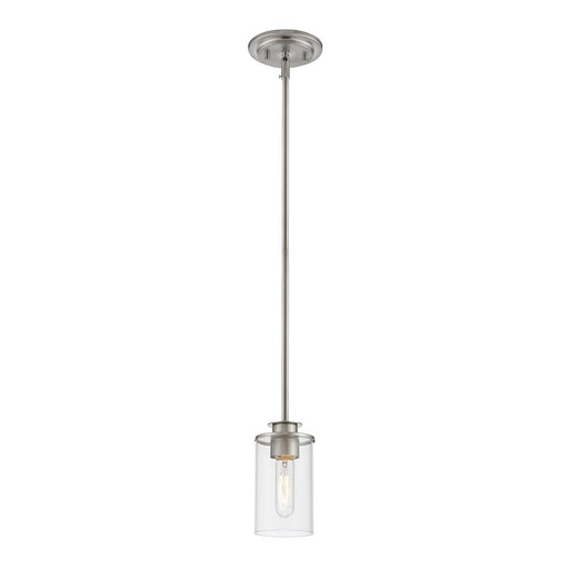 Z-Lite Savannah 1 Light Mini Pendant, Brushed Nickel - 462MP-BN