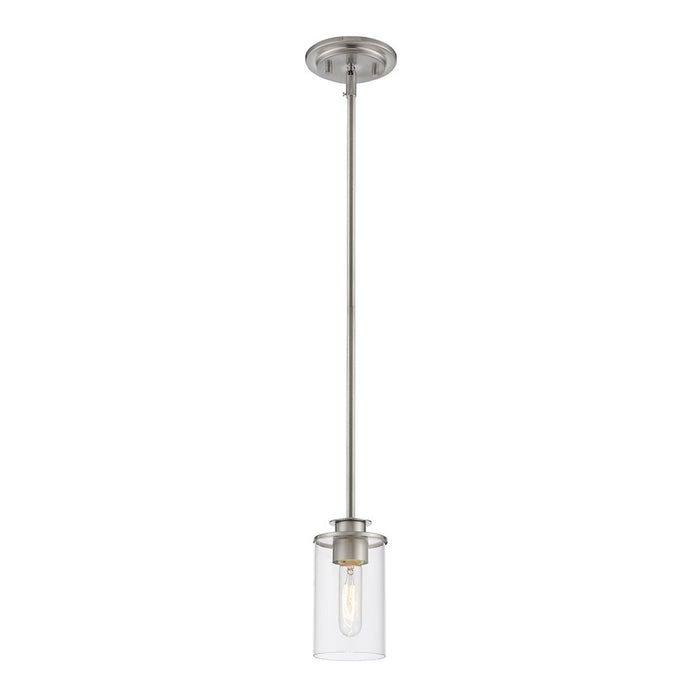 Z-Lite Savannah 1 Light Mini Pendant, Brushed Nickel - 462MP-BN