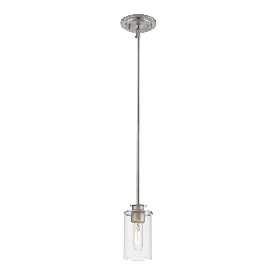 Z-Lite Savannah 1 Light Mini Pendant, Brushed Nickel - 462MP-BN