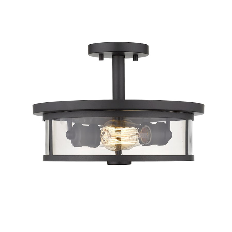 Z-Lite Savannah 2 Light Semi Flush Mount, Bronze - 462SF14-BRZ