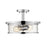 Z-Lite Savannah 2 Light Semi Flush Mount, Chrome - 462SF14-CH