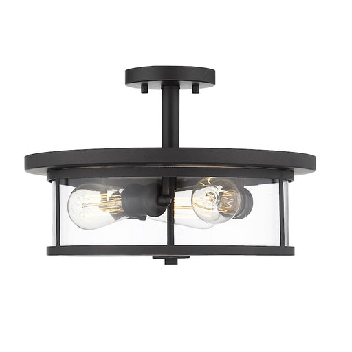 Z-Lite Savannah 3 Light Semi Flush Mount, Brushed Nickel - 462SF16-BRZ