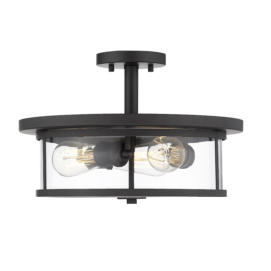 Z-Lite Savannah 3 Light Semi Flush Mount, Brushed Nickel - 462SF16-BRZ