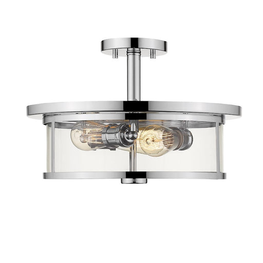 Z-Lite Savannah 3 Light Semi Flush Mount, Chrome - 462SF16-CH