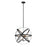 Z-Lite Cavallo 5 Light Pendant, Hammered Black/Chrome - 463-18HBK-CH
