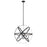 Z-Lite Cavallo 6 Light Pendant, Hammered Black/Chrome - 463-24HBK-CH