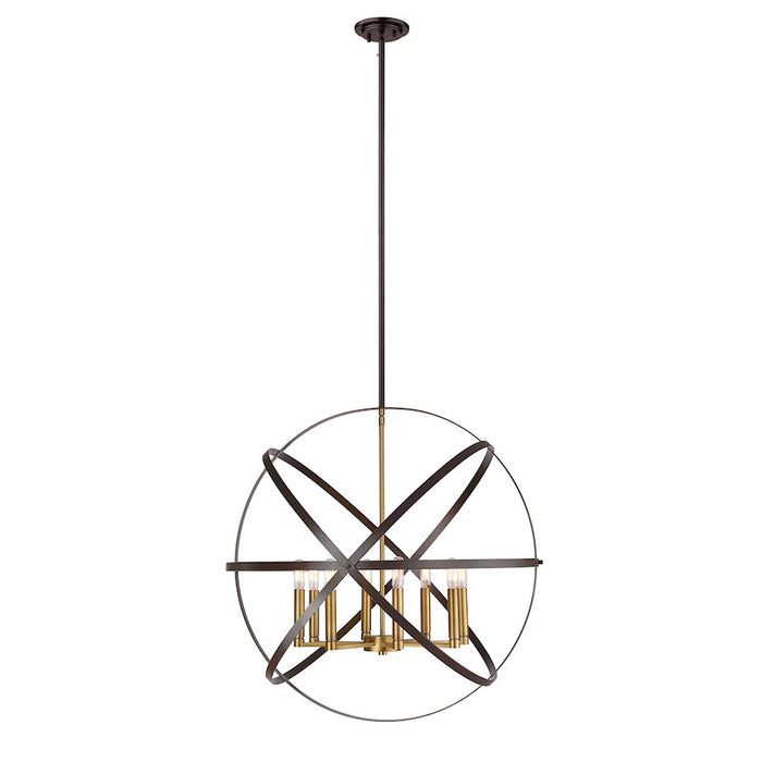 Z-Lite Cavallo 8 Light Pendant, Hammered Bronze/Olde Brass - 463-30HBRZ-OBR