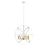 Z-Lite Cavallo 8 Light Pendant, Hammered White/Olde Brass - 463-30HWH-OBR