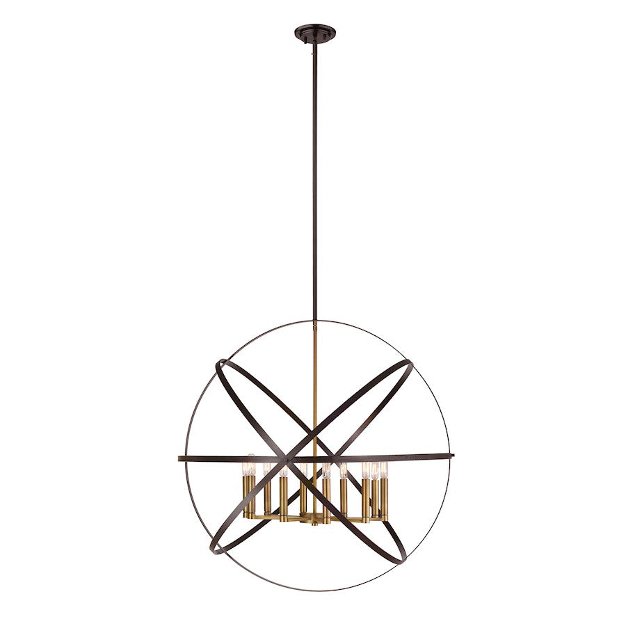 Z-Lite Cavallo 10 Light Pendant, Hammered Bronze/Olde Brass - 463-36HBRZ-OBR
