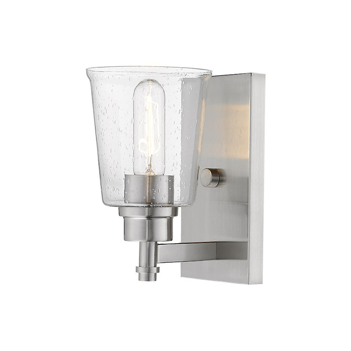 Z-Lite Bohin 1 Light Wall Sconce, Brushed Nickel/Seedy - 464-1S-BN