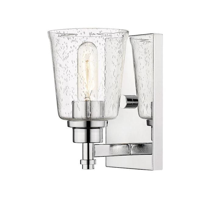 Z-Lite Bohin 1 Light Wall Sconce in Chrome/Clear Seedy