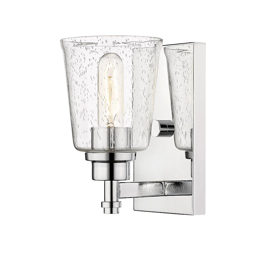Z-Lite Bohin 1 Light Wall Sconce in Chrome/Clear Seedy