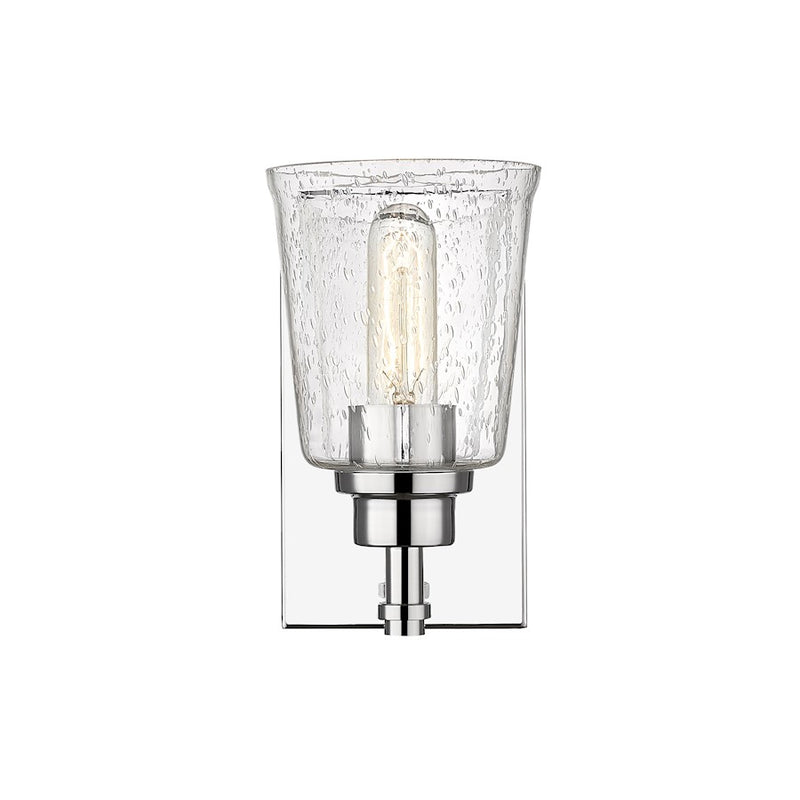 Z-Lite Bohin 1 Light Wall Sconce in Chrome/Clear Seedy