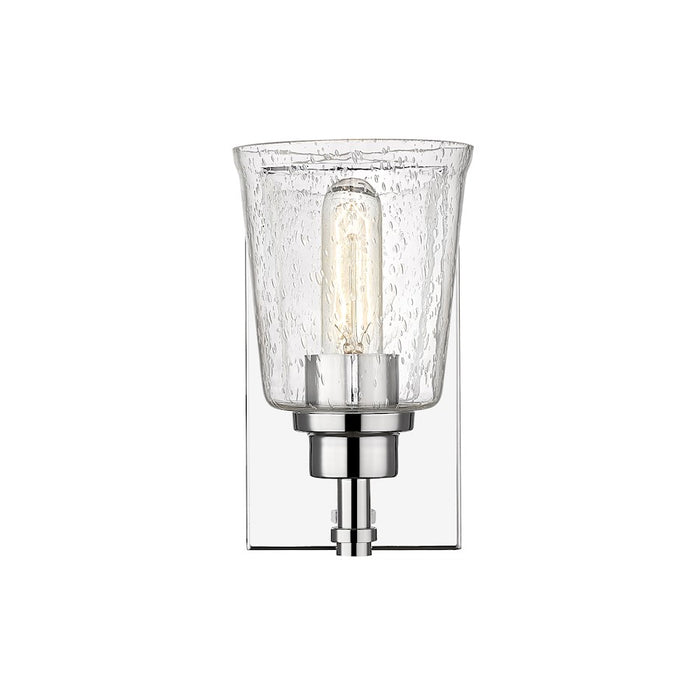 Z-Lite Bohin 1 Light Wall Sconce in Chrome/Clear Seedy
