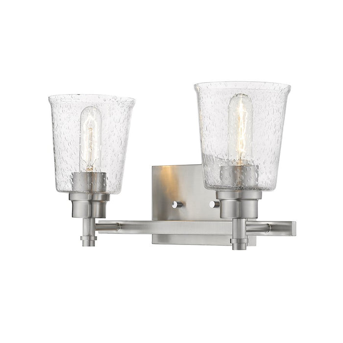 Z-Lite Bohin 2 Light Vanity, Brushed Nickel/Seedy - 464-2V-BN