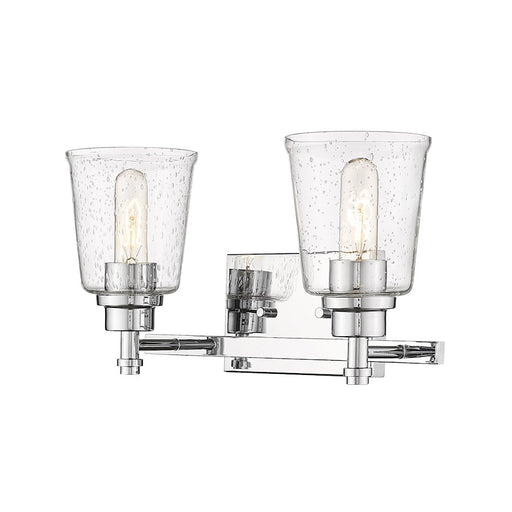 Z-Lite Bohin 2 Light Vanity in Chrome/Clear Seedy