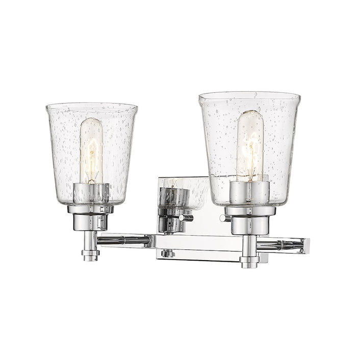 Z-Lite Bohin 2 Light Vanity in Chrome/Clear Seedy