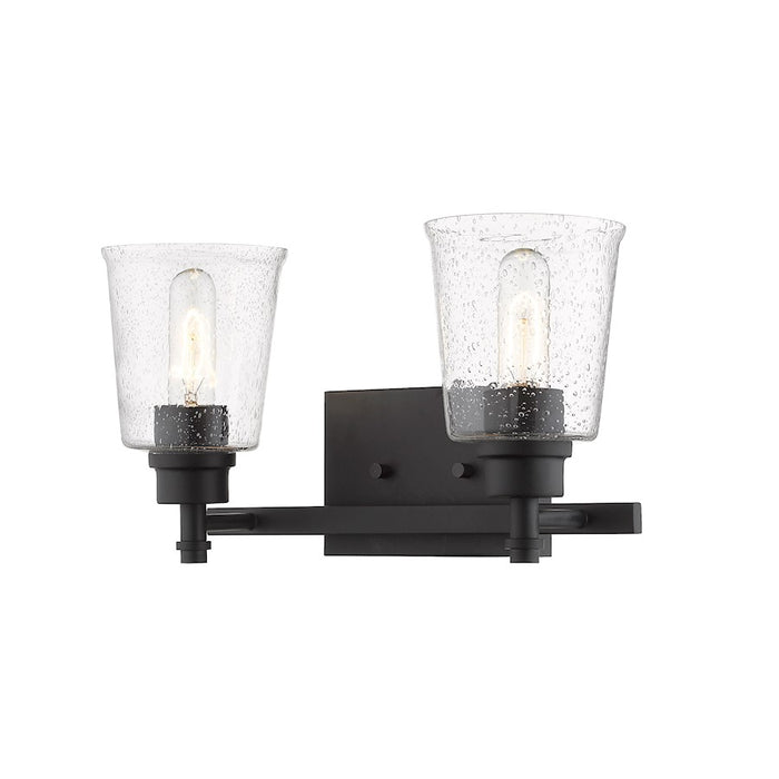 Z-Lite Bohin 2 Light Vanity, Matte Black/Seedy - 464-2V-MB