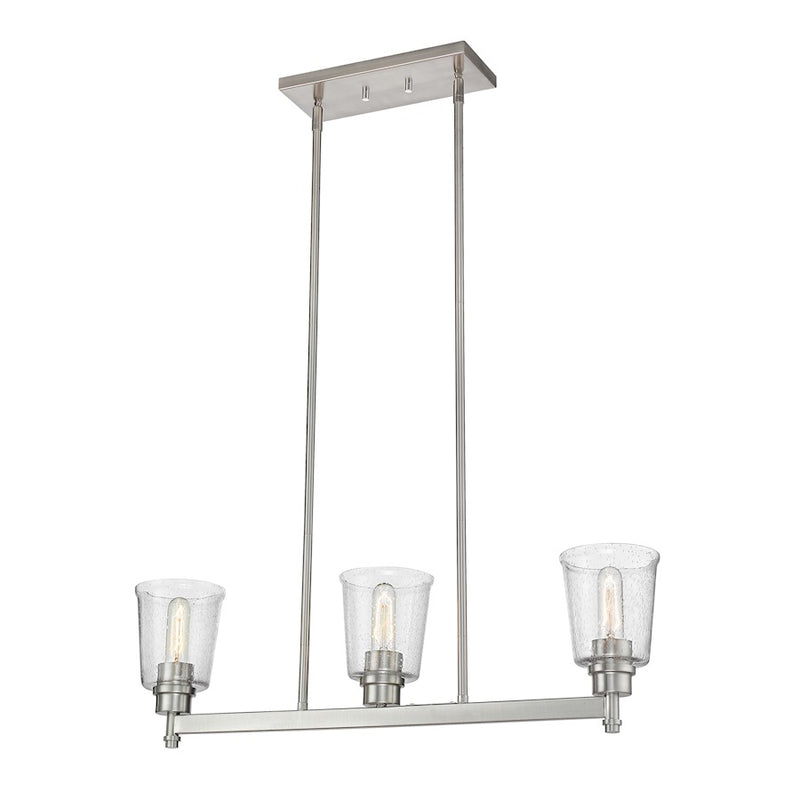 Z-Lite Bohin 3 Light Island/Billiard, Brushed Nickel/Seedy - 464-3L-BN