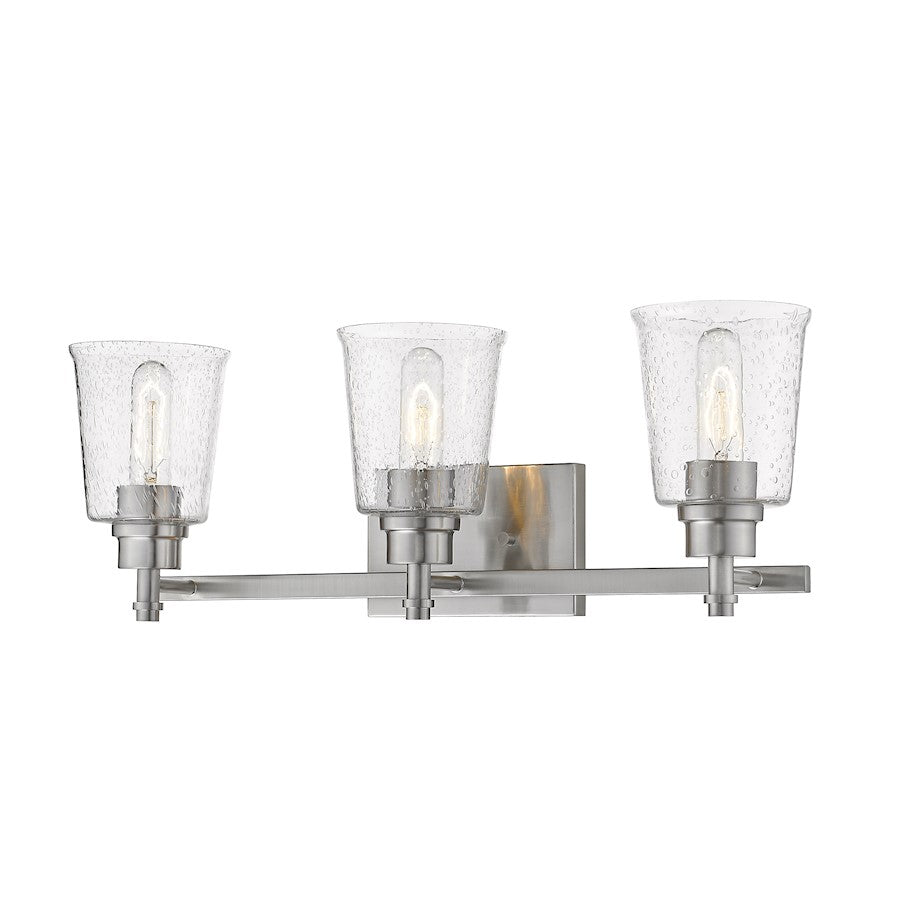 Z-Lite Bohin 3 Light Vanity, Brushed Nickel/Seedy - 464-3V-BN