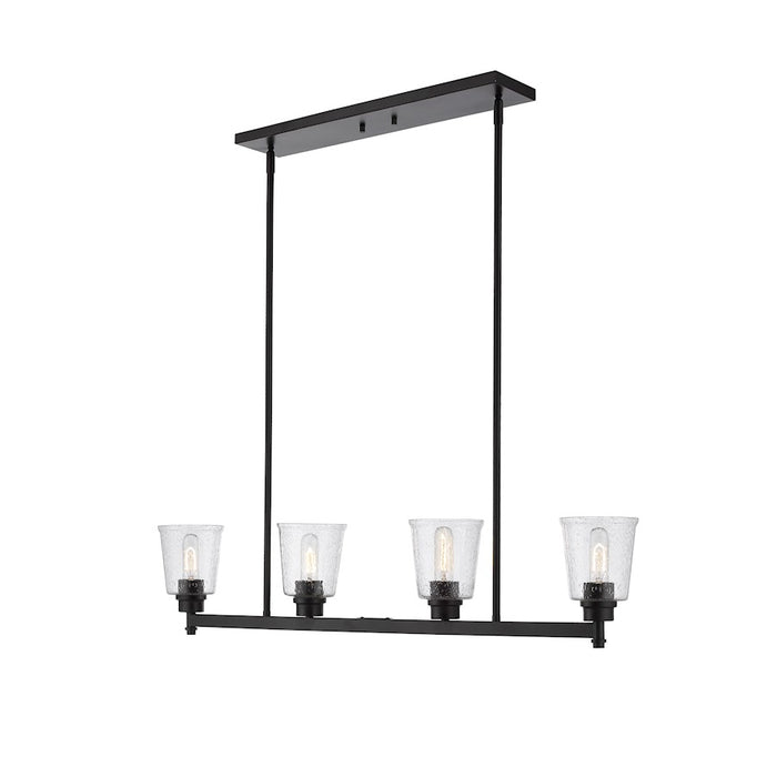 Z-Lite Bohin 4 Light Island/Billiard, Matte Black/Seedy - 464-4L-MB