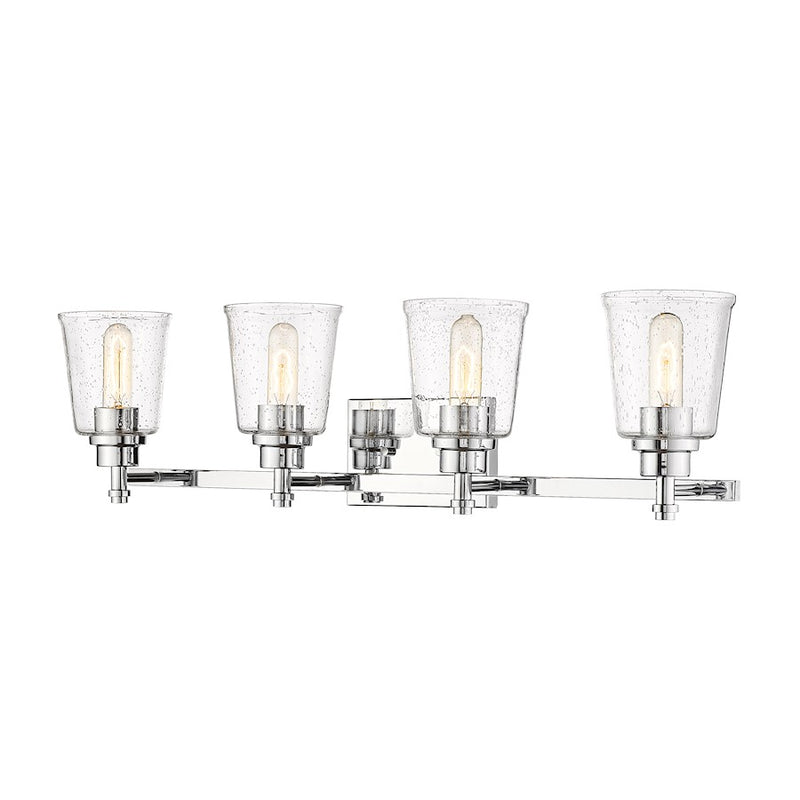 Z-Lite Bohin 4 Light Vanity in Chrome/Clear Seedy