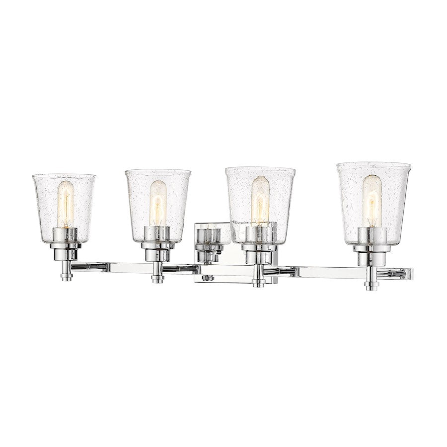 Z-Lite Bohin 4 Light Vanity in Chrome/Clear Seedy