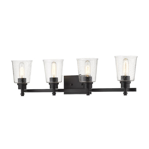 Z-Lite Bohin 4 Light Vanity, Matte Black/Seedy - 464-4V-MB