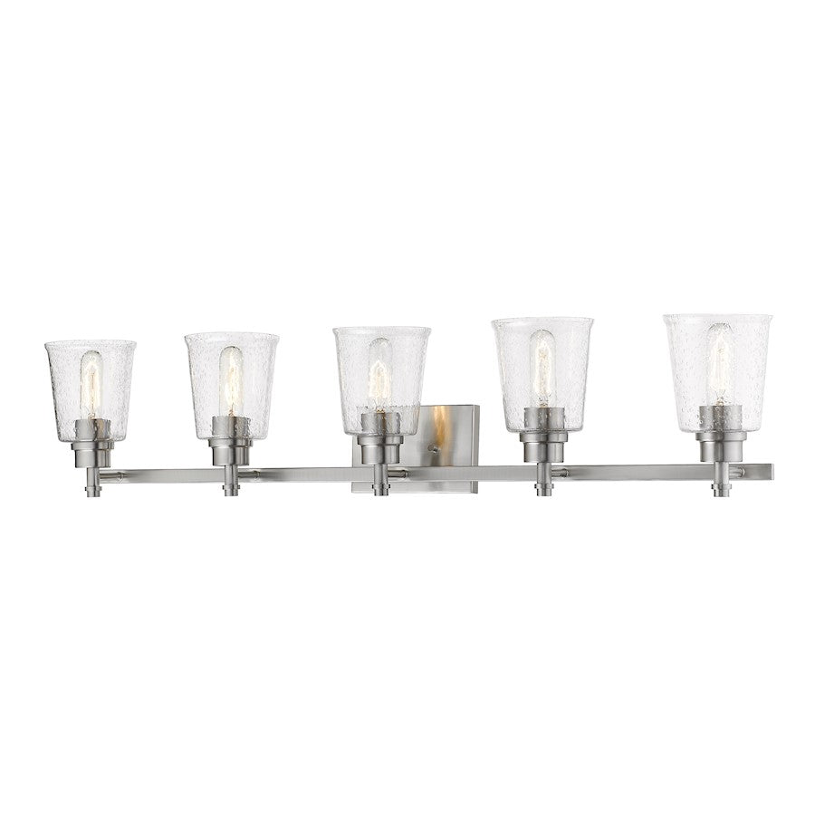 Z-Lite Bohin 5 Light Vanity, Brushed Nickel/Seedy - 464-5V-BN