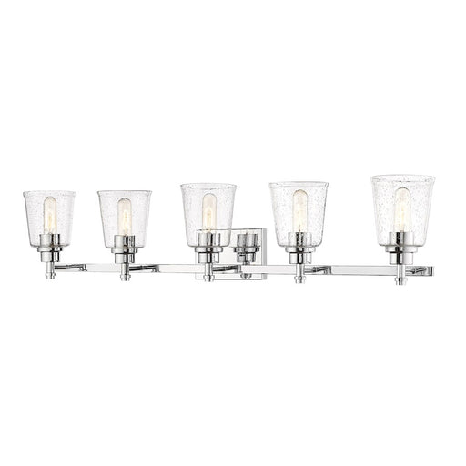 Z-Lite Bohin 5 Light Vanity in Chrome/Clear Seedy