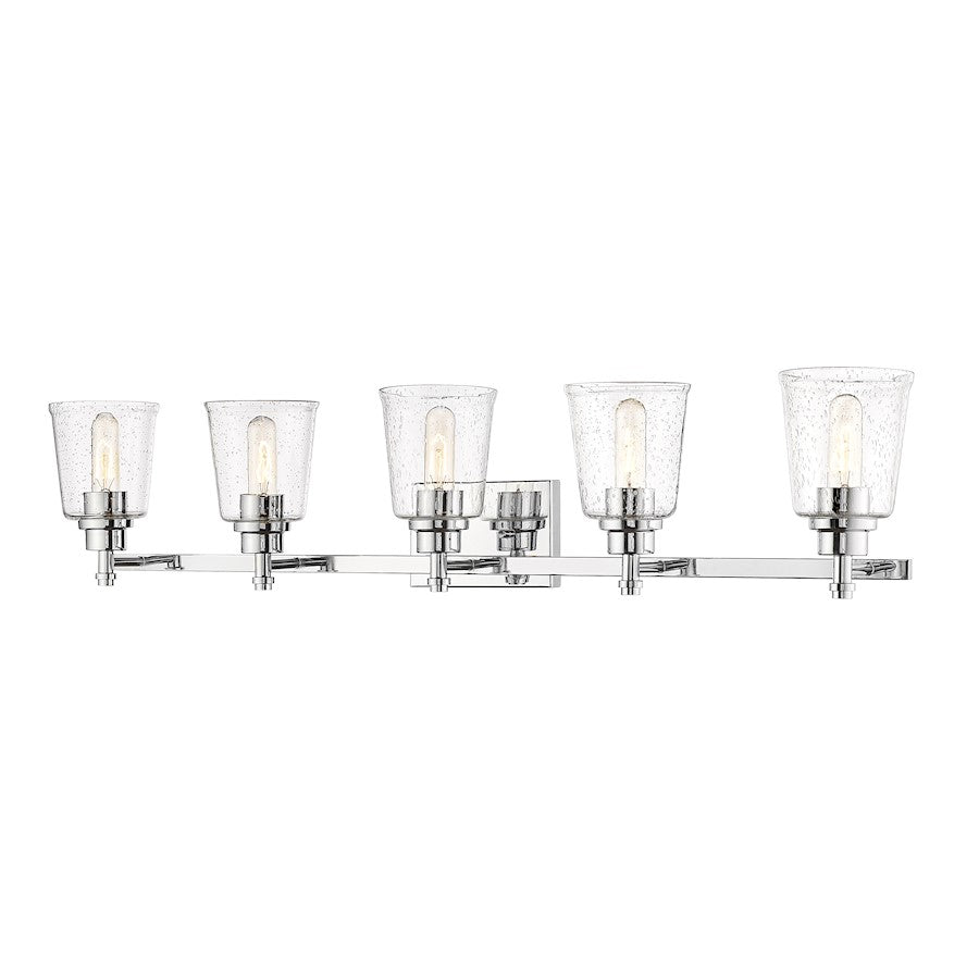 Z-Lite Bohin 5 Light Vanity in Chrome/Clear Seedy