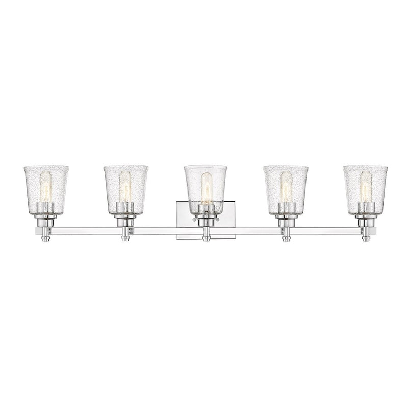 Z-Lite Bohin 5 Light Vanity in Chrome/Clear Seedy