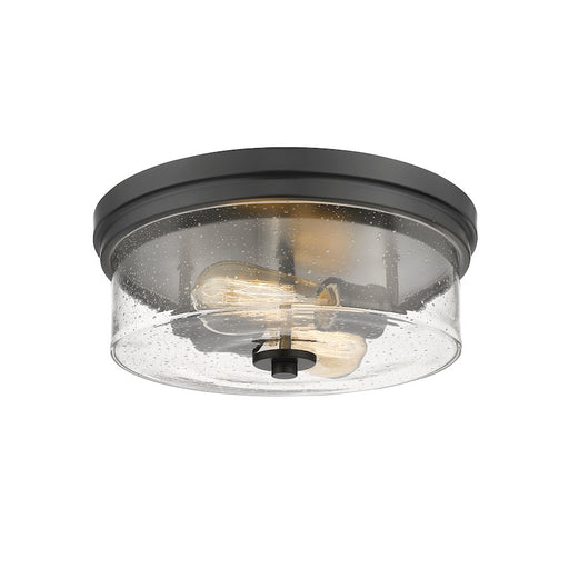 Z-Lite Bohin 2 Light Flush Mount, Matte Black/Seedy - 464F13-MB